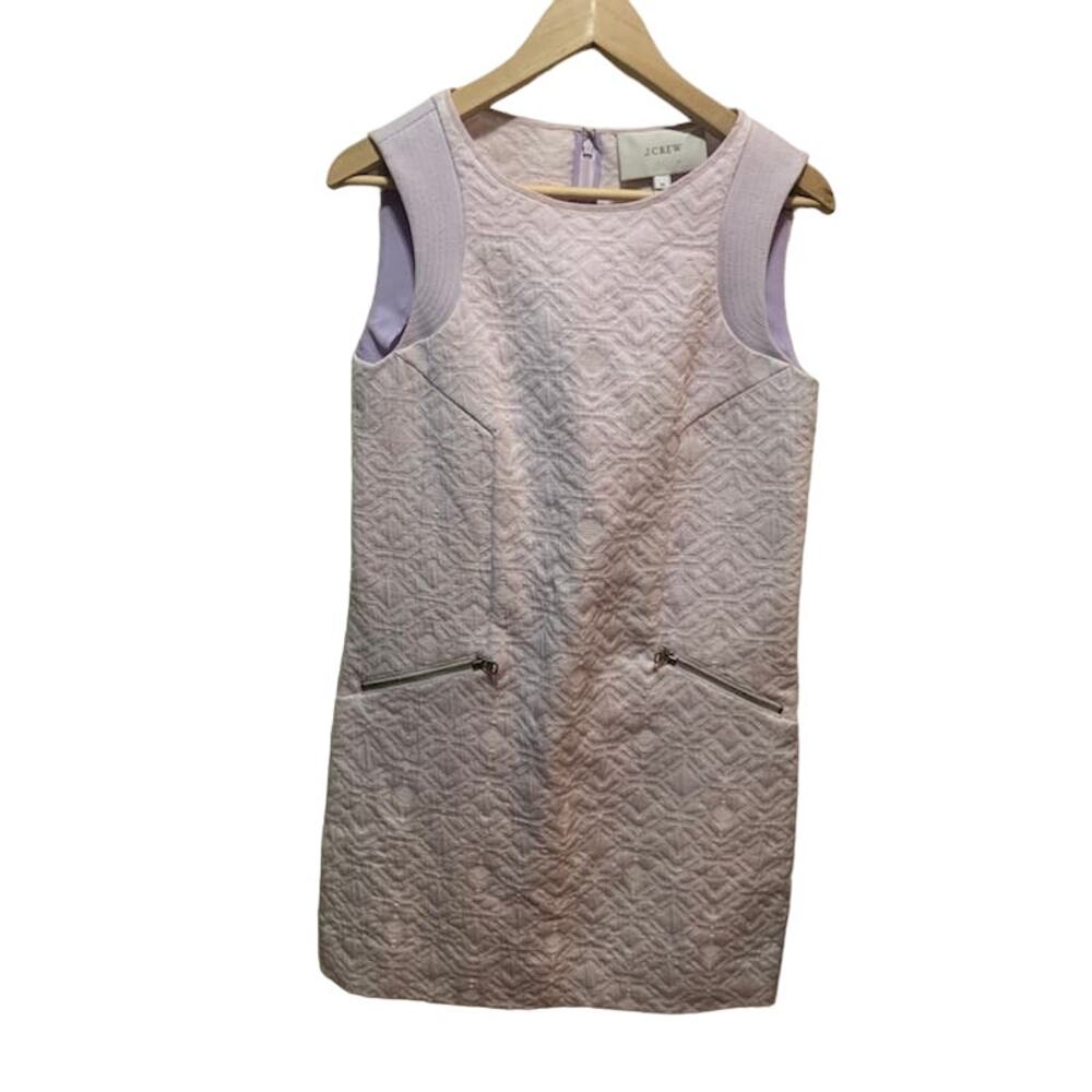 J. Crew shift Dress Lavender Jacquard Purple Jackie Sz XS